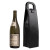 Custom Vegan Leather Wine Bottle Tote - Side view 