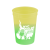 Imprinted Cool Color 12 oz Change Cup with Logo Yellow to Green