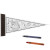 Custom Pennants - 4" x 10" Color Me - Black 