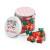 Custom 8 oz Jar of Individually Wrapped Strawberry Filled Hard Candy - Open View