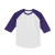 Custom Printed Sport-Tek Youth Colorblock Raglan Jersey - White/Purple