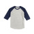 Custom Printed Sport-Tek Youth Colorblock Raglan Jersey - Heather Grey/Navy blue