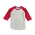 Custom Printed Sport-Tek Youth Colorblock Raglan Jersey - Heather Grey/Red