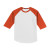 Custom Printed Sport-Tek Youth Colorblock Raglan Jersey - White/Deep Orange