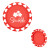 Custom Flying Grip Disc - Red