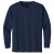 Custom Gildan Youth Heavy Cotton 100% Cotton Long Sleeve T-Shirt - Navy Front View 