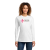 Custom Port & Company Women's Long Sleeve Core Cotton Tee - White