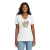 Custom Port & Company Women's Core Cotton V-Neck Tee - White
