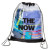 Custom Transparent Drawstring Bag - Black