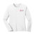 Custom Port & Company Women's Long Sleeve Core Cotton Tee - White 