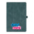 Custom Striped Watermark Notebook - Teal