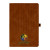 Custom Striped Watermark Notebook - Brown