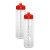 Custom 24 oz Debossed Grip Bottle - Red