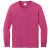 Custom Port & Company Youth Long Sleeve Core Cotton Tee -Sangria