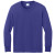 Custom Port & Company Youth Long Sleeve Core Cotton Tee - Purple
