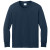 Custom Port & Company Youth Long Sleeve Core Cotton Tee - Navy
