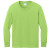 Custom Port & Company Youth Long Sleeve Core Cotton Tee - Lime