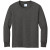 Custom Port & Company Youth Long Sleeve Core Cotton Tee - Heather Grey