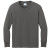 Custom Port & Company Youth Long Sleeve Core Cotton Tee - Charcoal