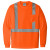 Custom CornerStone ANSI 107 Class 2 Mesh Long Sleeve Tee - Safety orange