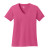 Custom Port & Company Full Color Women's Core Cotton V-Neck Tee - Sangria