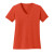 Custom Port & Company Full Color Women's Core Cotton V-Neck Tee - Orange