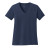 Custom Port & Company Full Color Women's Core Cotton V-Neck Tee - Navy
