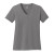 Custom Port & Company Full Color Women's Core Cotton V-Neck Tee - Medium grey