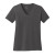 Custom Port & Company Full Color Women's Core Cotton V-Neck Tee - Charcoal