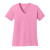 Custom Port & Company Full Color Women's Core Cotton V-Neck Tee - Candy pink