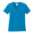 Custom Port & Company Full Color Women's Core Cotton V-Neck Tee - Sapphire