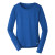 Custom OGIO Women's Long Sleeve Pulse Crew - Electric blue Front View 