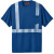 Custom CornerStone Full Color Enhanced Visibility Segmented Tape Tee - Royal Front View 