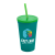 Custom Tumbler with Lid & Straw Mix and Match Colors - Teal
