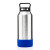 Custom 32 oz Growler Bottle w/Silicone Bowl - Royal Blue 