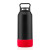 Custom 32 oz Growler Bottle w/Silicone Bowl - Black/Red
