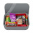 Custom Bamboo Bento Snax Gift set - Gray Lifestyle View 