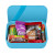 Custom Bamboo Bento Snax Gift set - Blue Lifestyle View 