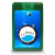Custom Credit Card Style Antibacterial Hand Sanitizer Spray - Translucent Green Front View