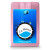 Custom Credit Card Style Antibacterial Hand Sanitizer Spray - Translucent Pink Front View