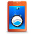 Custom Credit Card Style Antibacterial Hand Sanitizer Spray - Translucent Orange Front View