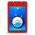 Custom Credit Card Style Antibacterial Hand Sanitizer Spray - Translucent Red Front View
