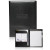 Custom Stitched Leather Portfolios - Black Open Front View