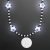Custom Light Up Soccer Ball Beads Necklace with Soccer Medallion - Back View 