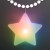 Custom Multicolor LED Glow Star Clip-On Light Badge with White Beads - In Use 