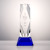 Custom 10" President Optical Crystal Award on Base - Blue
