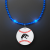 Custom Blue LED Bead Necklace with Baseball Medallion