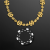 Custom Gold Money Beads with Black Poker Chip Medallion (NO-Light) - Front View 