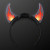 Custom Dancing Flames Light Up Devil Horn Headband - In Use 