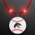 Custom Still-Light Red Beads With Baseball Medallion